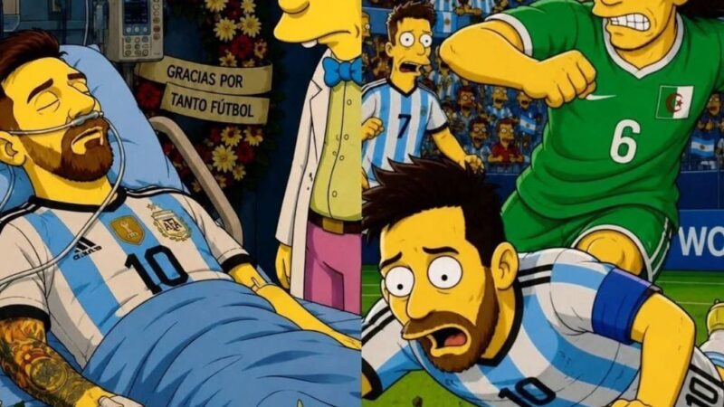 مسی کارتون سیمپسون ها را هم دریبل زد!